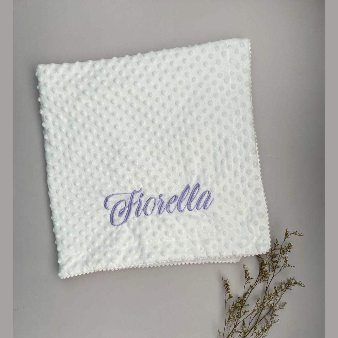 Manta Cobija Bebé Burbujas Blanca