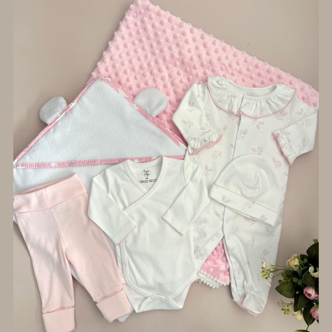 Combo Bebé Recién Nacido Pijama Conejos