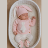 Conjunto Bebé Tejido Conejo Rosado