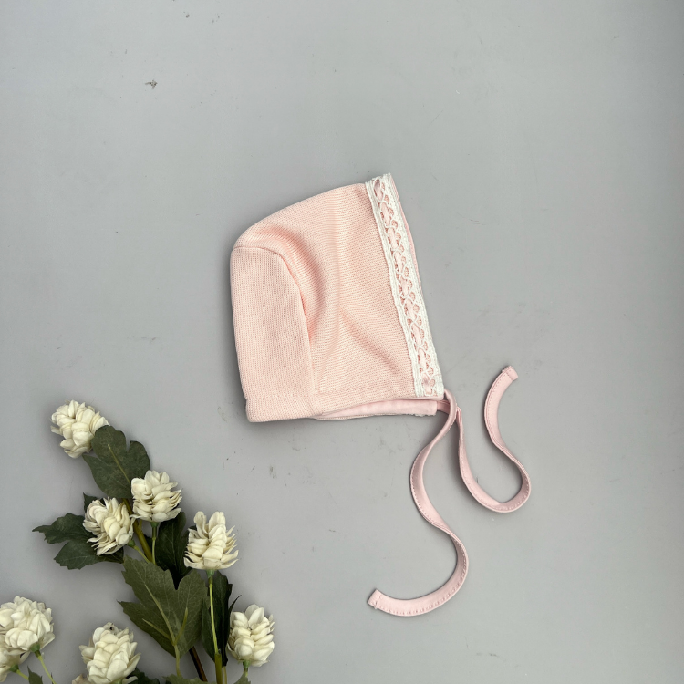 Gorro Bebé Algodón Pima Bonnet Rosa