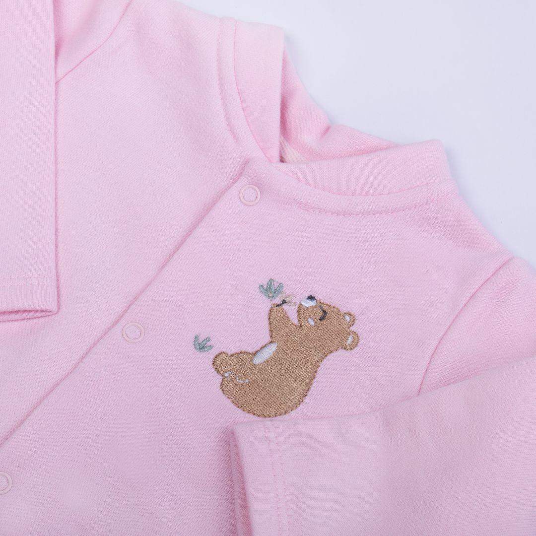 Pijama Bebé Termica Algodon Pima Rosada
