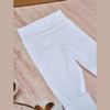 Pantalón Bebé Pretina Alta y Pie Reversible -Blanco