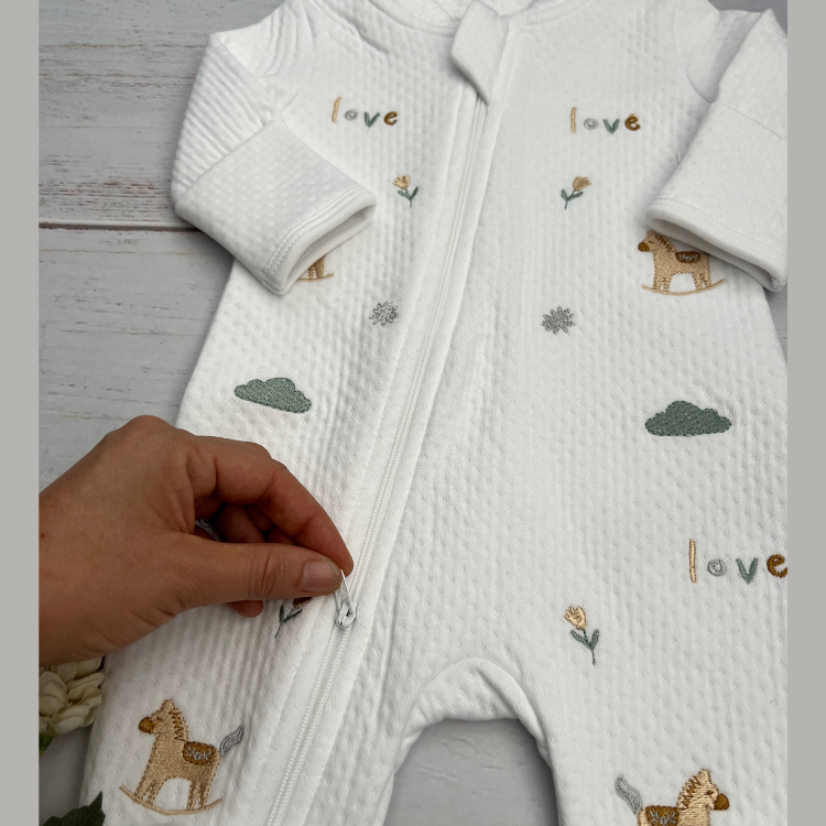 Pijama Bebé Termica Algodon Pima Caballos