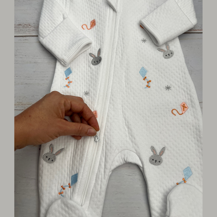 Pijama Bebé Termica Algodon Pima Conejitos