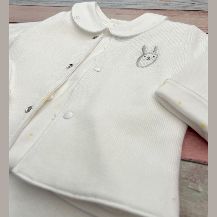 Conjunto 4 Prendas Bebé Algodón Pima Blanco
