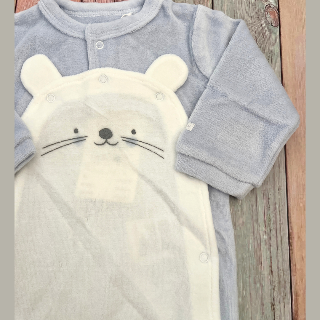 Pijama Fleece Ratoncito Celeste
