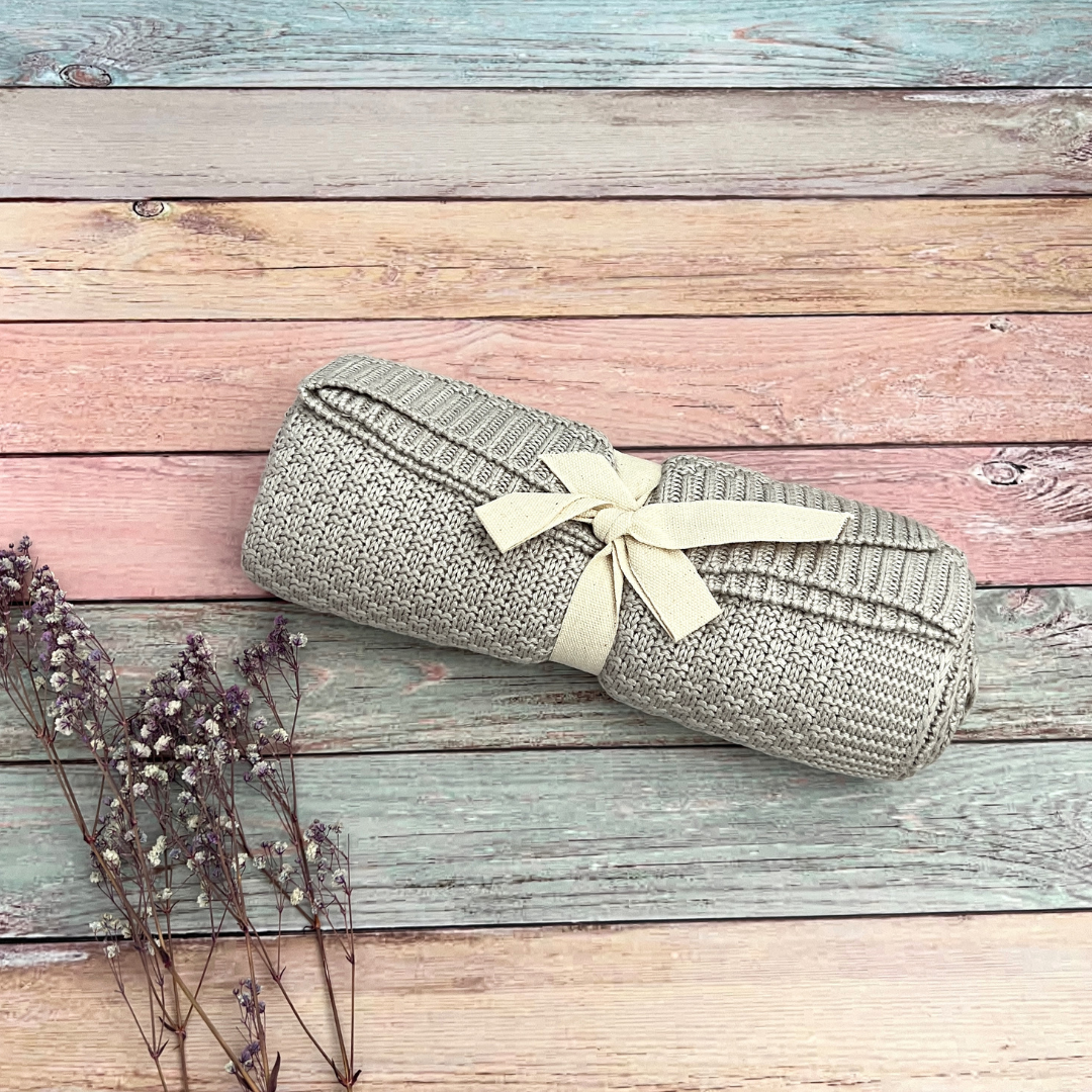 Manta Toquilla Hilo Bambú Gris