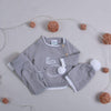 Conjunto Bebé Tejido Conejo Gris