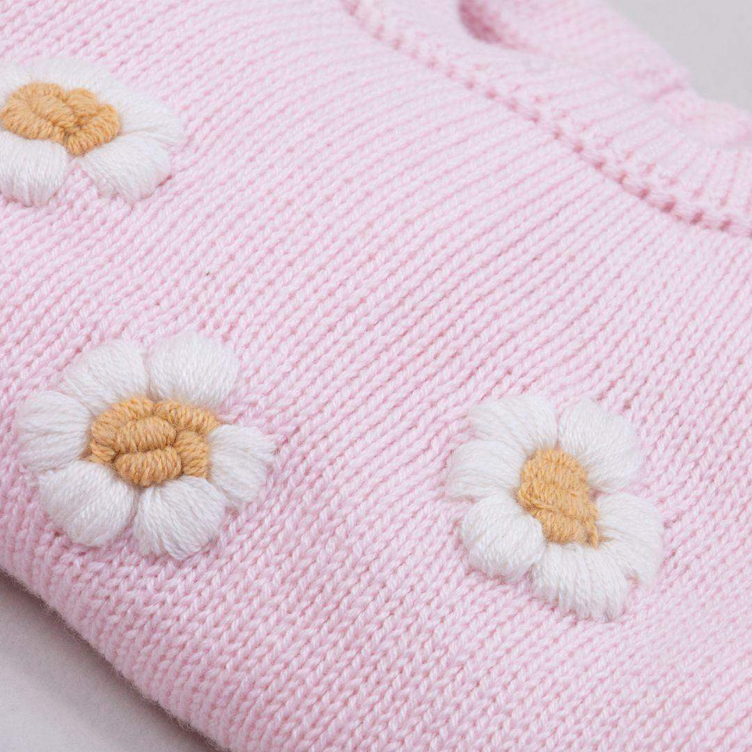 Conjunto Bebé Tejido Margaritas