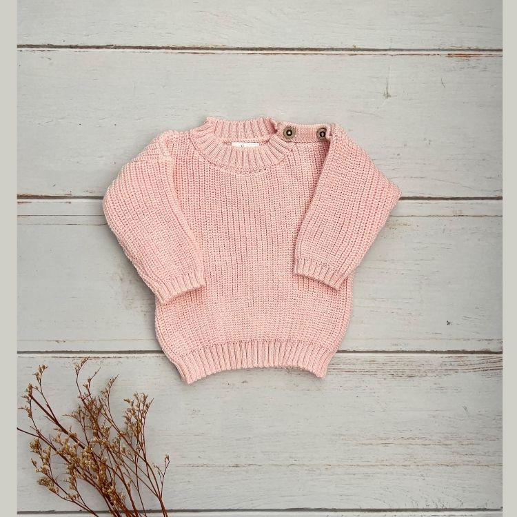 Saco Bebé Tejido Cerrado Rosado