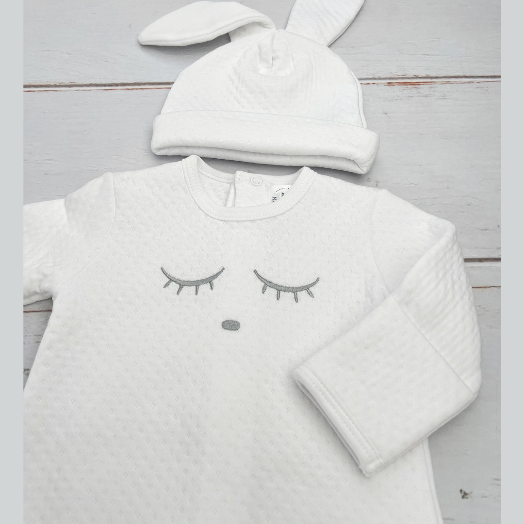 Set Bebé Algodón Pima Carita - Blanco