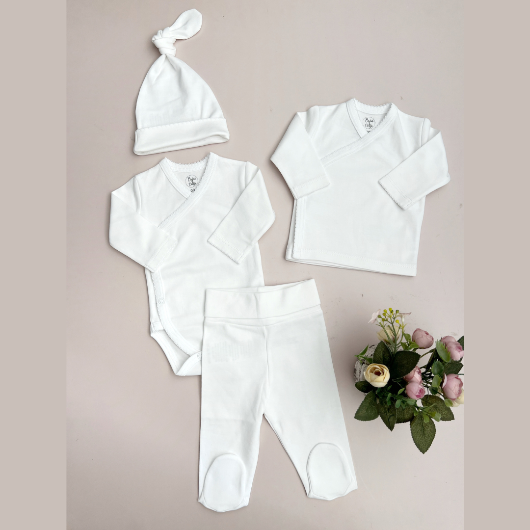 Set Básico Bebé Prematuro - Blanco