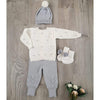 Conjunto Bebé Tejido Gris Unisex