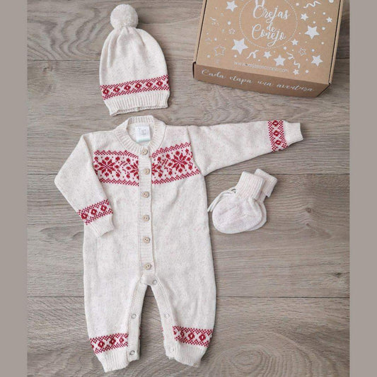 Enterizo Tejido Bebé Navidad