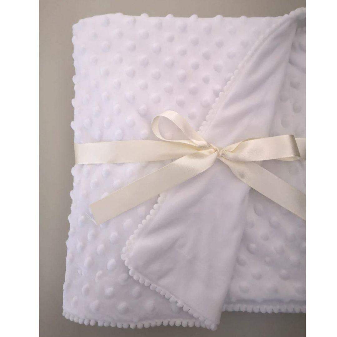 Manta Cobija Bebé Burbujas Blanca