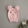 Gorro Bebé Tejido Ojitos Rosado