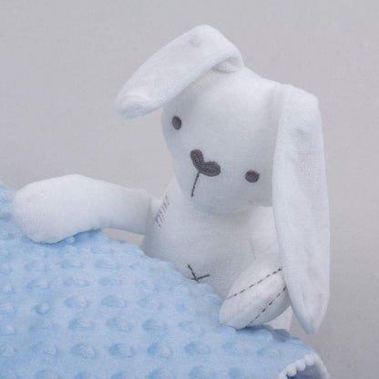 Set Cobija Bebé y Peluche Conejo - Celeste