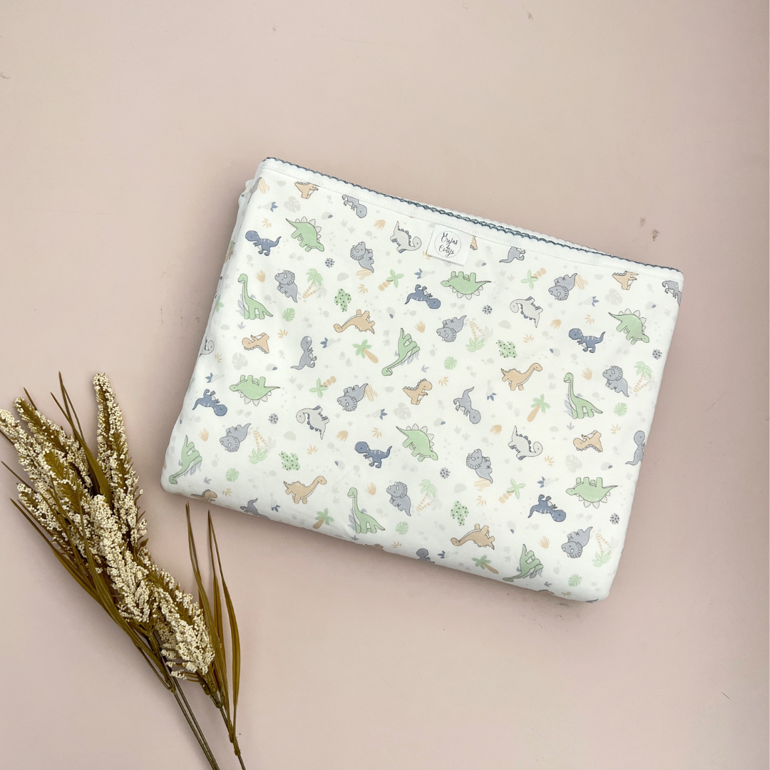 Cobertor Bebé Algodon Pima Polar Dinosaurios