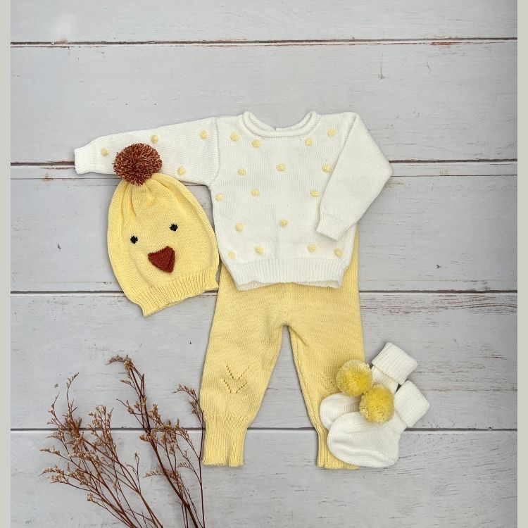 Conjunto Bebé Tejido Pollito
