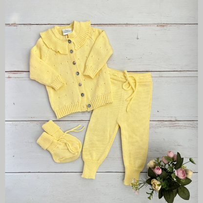 Conjunto Tejido Arandelas Amarillo