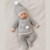 Conjunto Bebé Tejido Conejo Gris