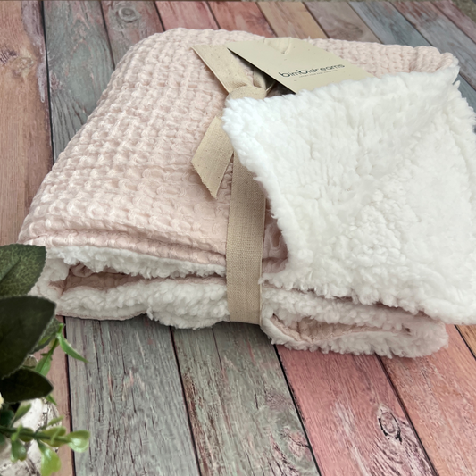 Manta Waffle doble cara Palo Rosa