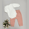 Conjunto Bebé Body y Pantalon Rosado