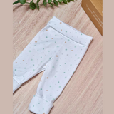 Pantalón Bebé Pretina Alta y Pie Reversible - Estrellas