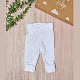 Pantalón Bebé Pretina Alta y Pie Reversible - Estrellas