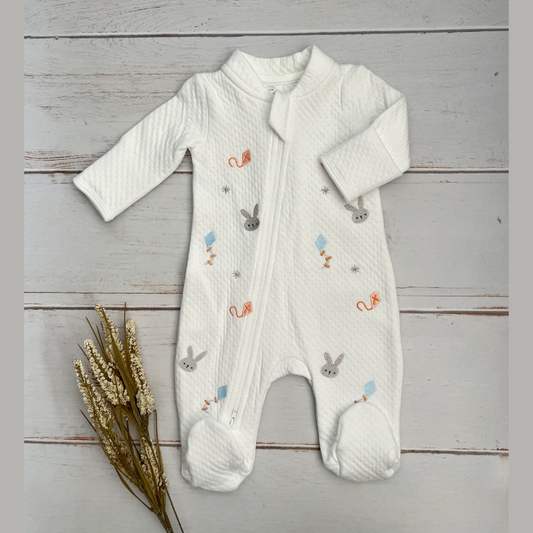 Pijama Bebé Termica Algodon Pima Conejitos