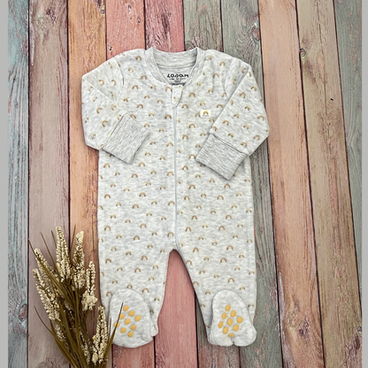 Pijama Fleece Arcoiris Gris Unisex