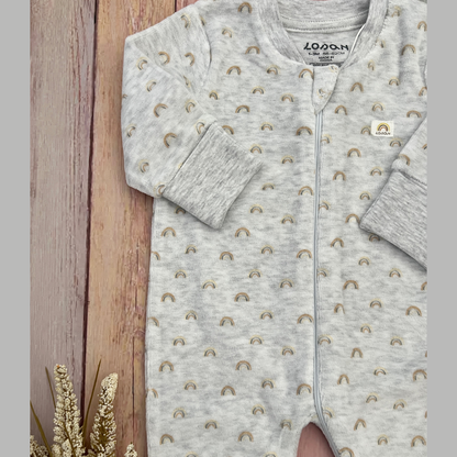 Pijama Fleece Arcoiris Gris Unisex