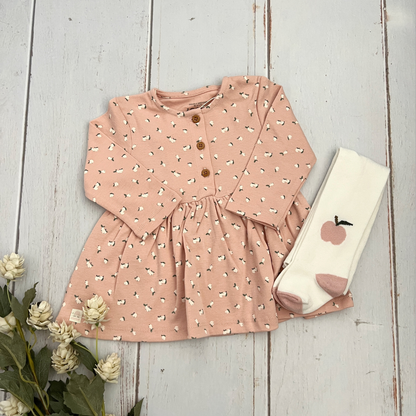 Vestido Palo Rosa Peras con Medias