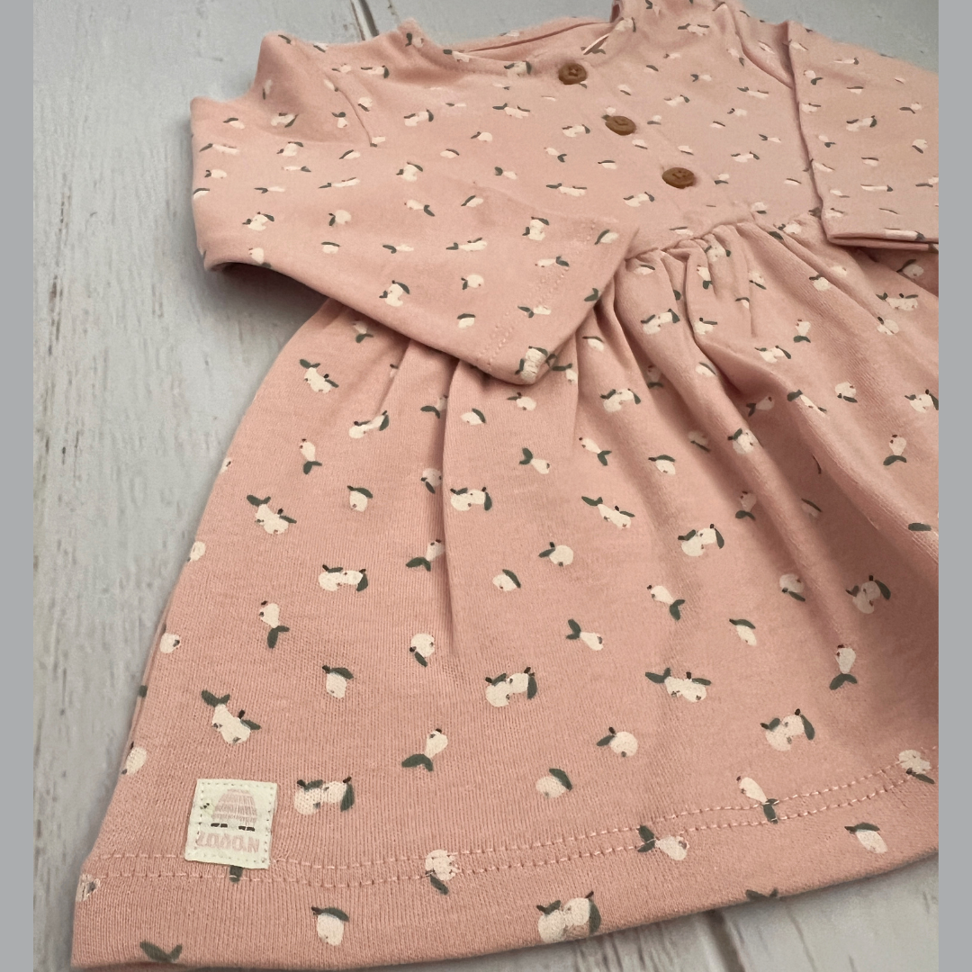 Vestido Palo Rosa Peras con Medias