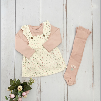 Vestido Florecitas con Medias