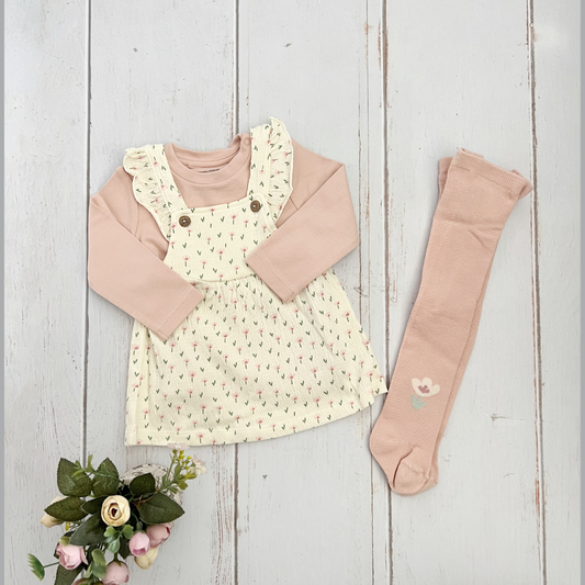 Vestido Florecitas con Medias