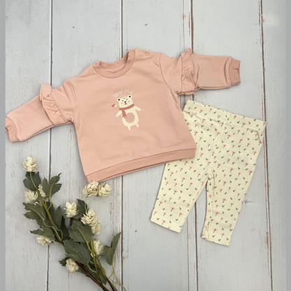 Conjunto Camiseta Pantalon Florecitas