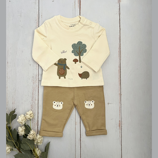 Conjunto Osito Pantalon Cafe