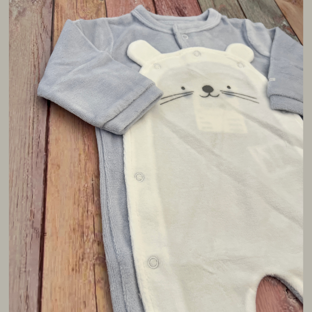 Pijama Fleece Ratoncito Celeste