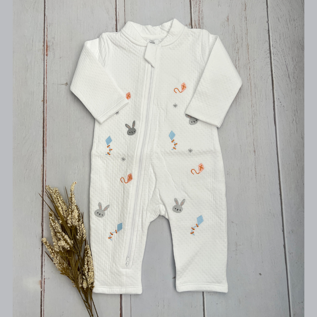 Pijama Bebé Termica Algodon Pima Conejitos