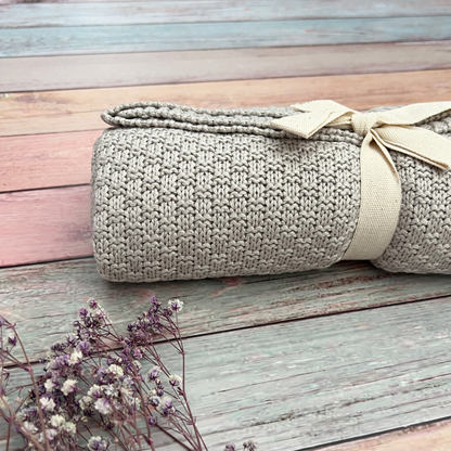 Manta Toquilla Hilo Bambú Gris