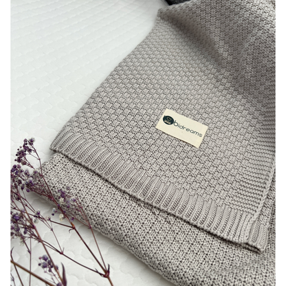 Manta Toquilla Hilo Bambú Gris