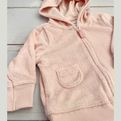 Sudadera Bebé Capota Conejito Rosa
