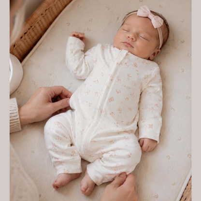 Pijama Bebé Algodón Pima Ardillas Rosa