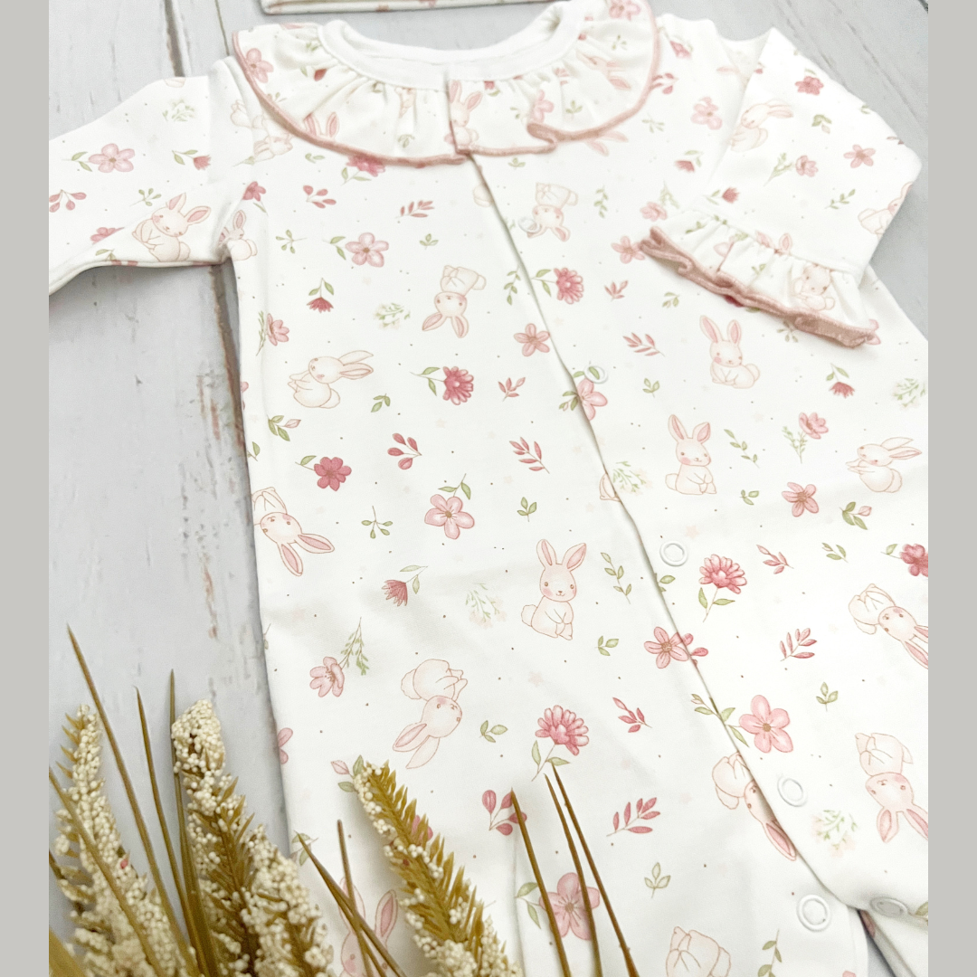Pijama Bebé Enterizo Algodón Pima Floral