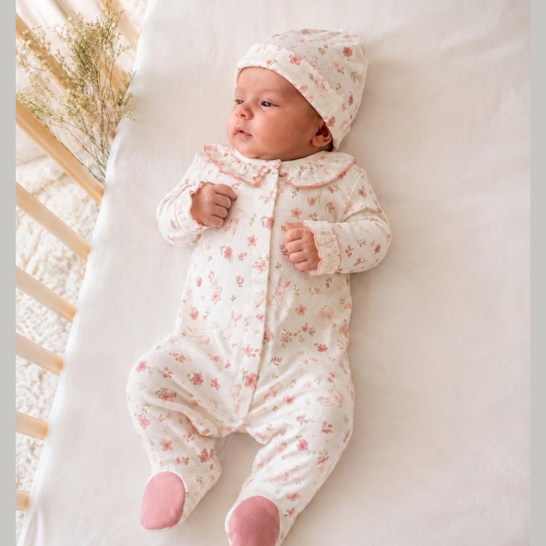 Pijama Bebé Enterizo Algodón Pima Floral