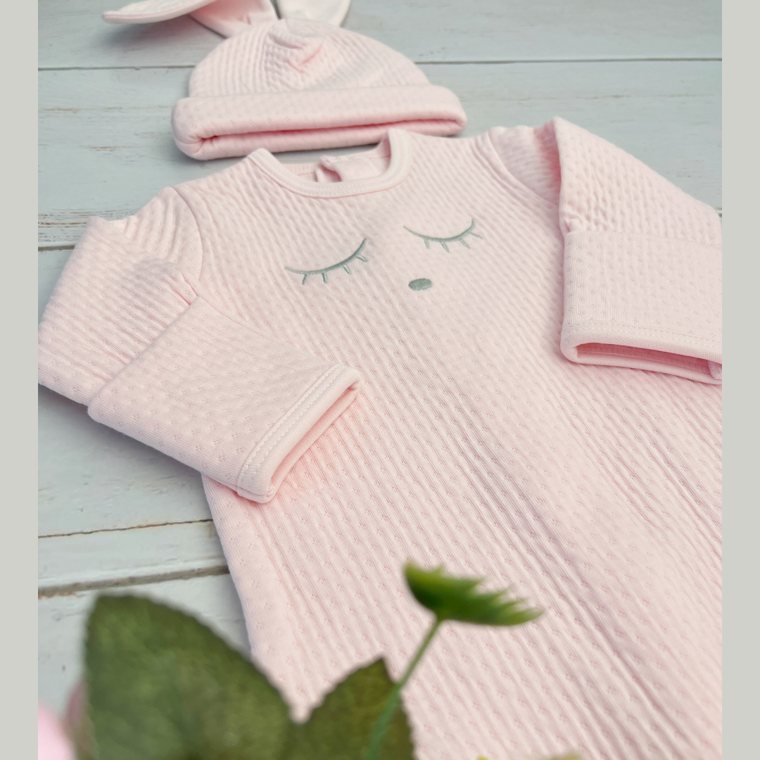 Set Bebé Algodón Pima Carita - Rosado
