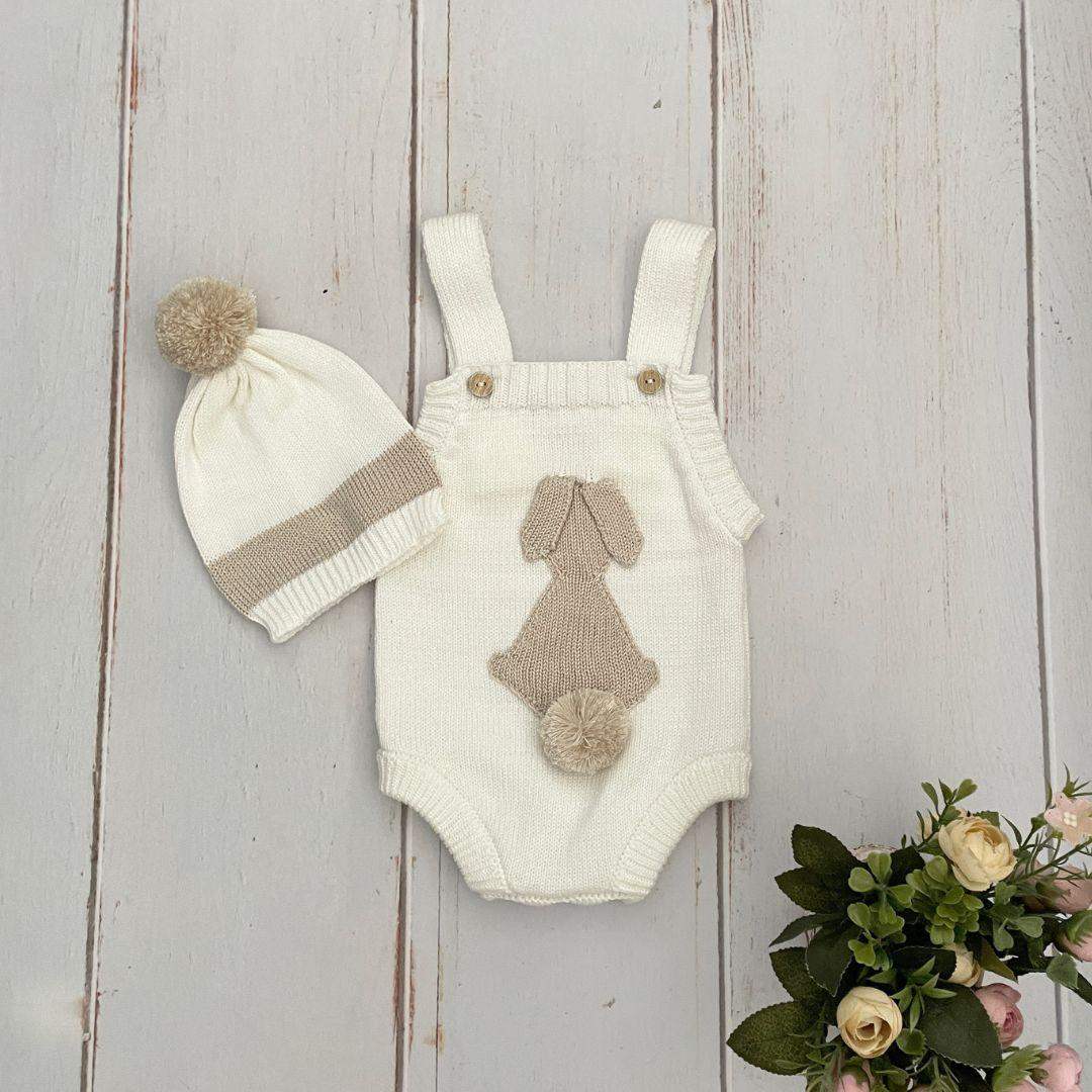 Bobito Corto Bebé Tejido Conejo - Orejas de Conejo