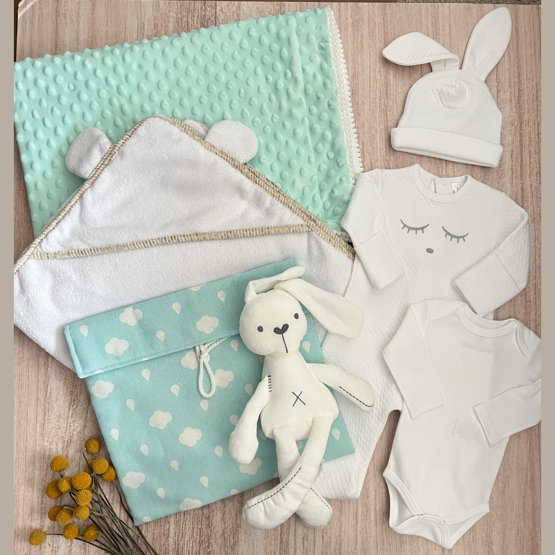 Combo Recién Nacido Enterizo Orejitas Blanco