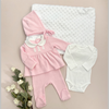 Combo Recién Nacido Vestido Rosa